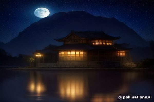 夜色导航 AR 实景夜视辅助导航界面，手机摄像头捕捉夜间街道画面并叠加方向箭头与距离标注，科技感十足